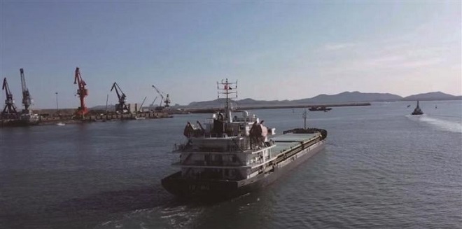 庄河港直达日本首条外贸出口航线正式开通
